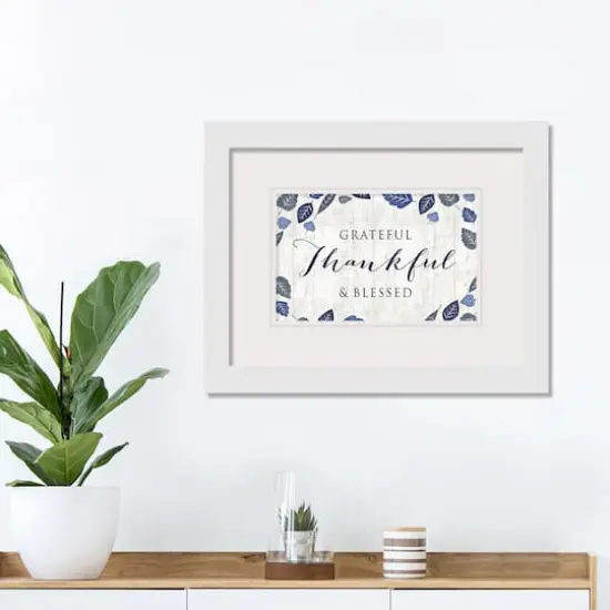 Thankful White Framed Print Wall Art {4}
