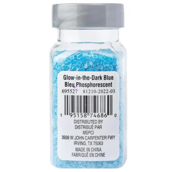 Glow-in-the-Dark Hexagon Specialty Glitter by Recollections&trade; Blue {4}