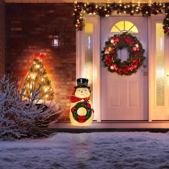 Mr. Christmas 24" Lit Snowman Blow Mold {3}