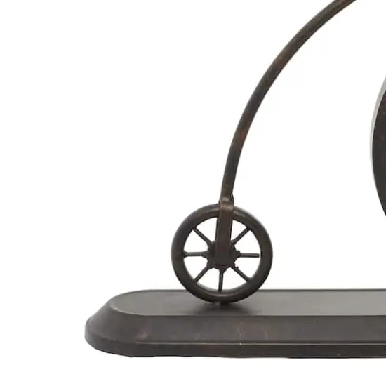 19" Black Metal Vintage Bicycle Clock {7}