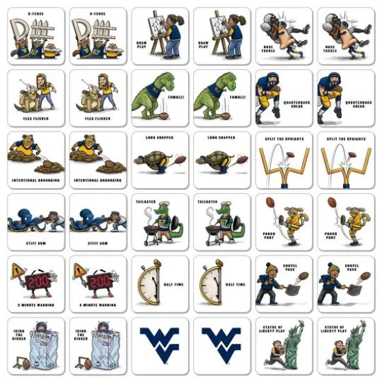 College Team Licensed Memory Match Game West Virginia Mountaineers {4}
