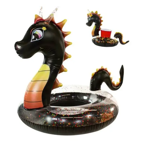 PoolCandy Glitterfied&reg; Black Dragon Jumbo Pool Tube {1}