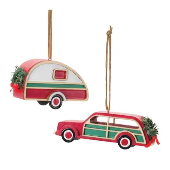 Vintage Camper & Car Ornament Set {3}