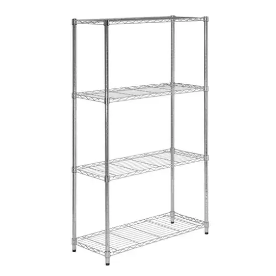Honey Can Do Chrome 4-Tier Heavy-Duty Adjustable Shelving Unit {5}