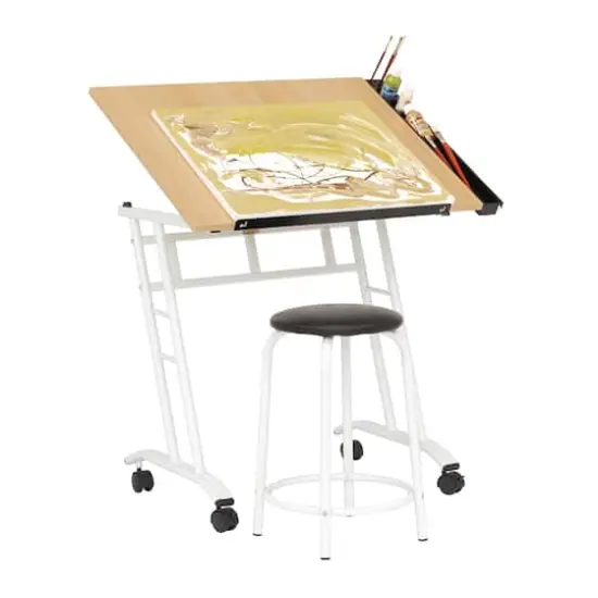 Studio Designs Studio 2-Piece Drafting Table and Stool Set {3}