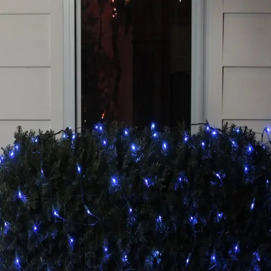 4ft. x 6ft. LED Wide Angle Net Style Christmas Lights Blue {5}