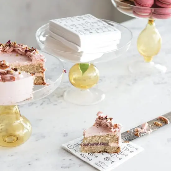 Hello Honey&reg; 7.75" Citrus Charm Glass Food Pedestal {5}