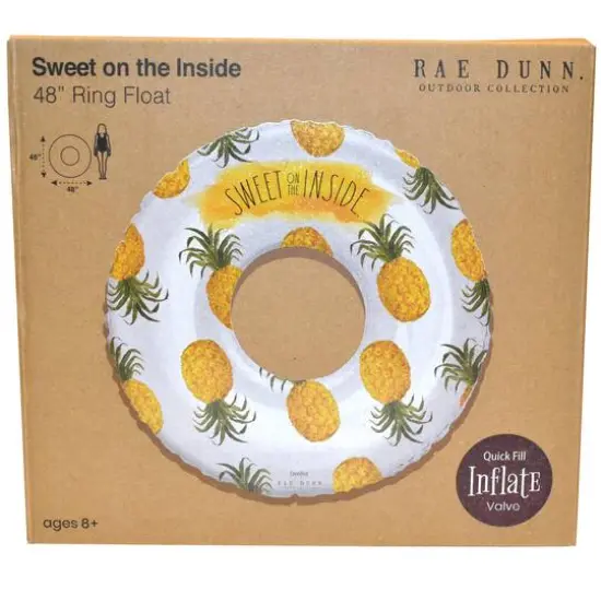 Rae Dunn 4ft. Sweet On The Inside Pineapple Pattern Ring Float {7}