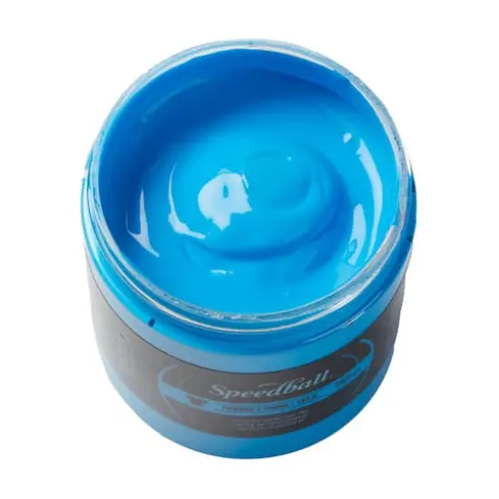 Speedball&reg; Fabric Screen Printing Ink Fluorescent Blue {3}