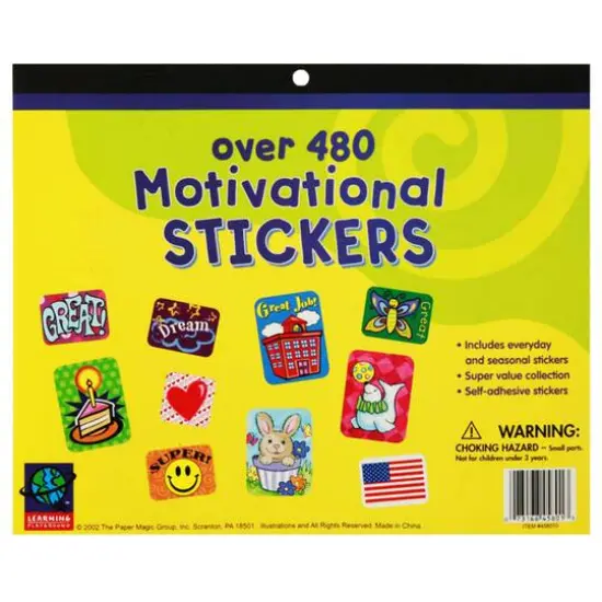 Eureka&reg; Jumbo Motivational Sticker Book, 3 Packs of 480ct. {3}