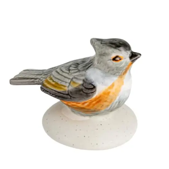 Hello Honey&reg; 6" Wide Green & White Avian Grace Stoneware Napkin Holder with Weight {5}