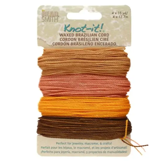 Beadsmith&reg; Knot-it!&trade; Pumpkin Spice Waxed Brazilian Cord {1}
