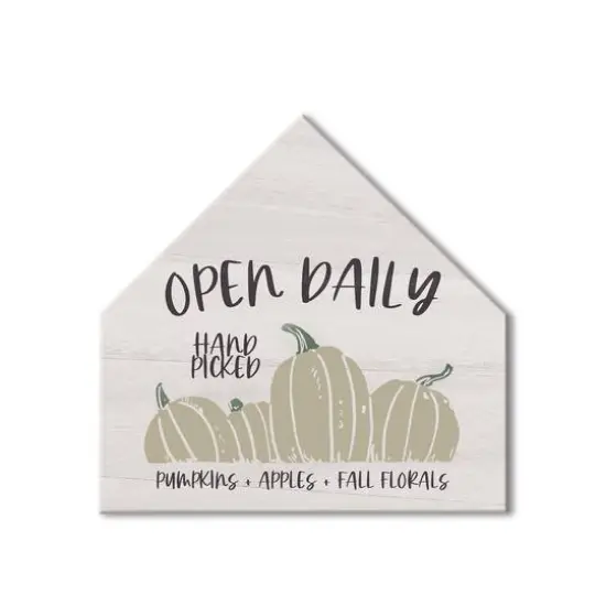 Open Daily House Shaped Hanging Canvas {1}