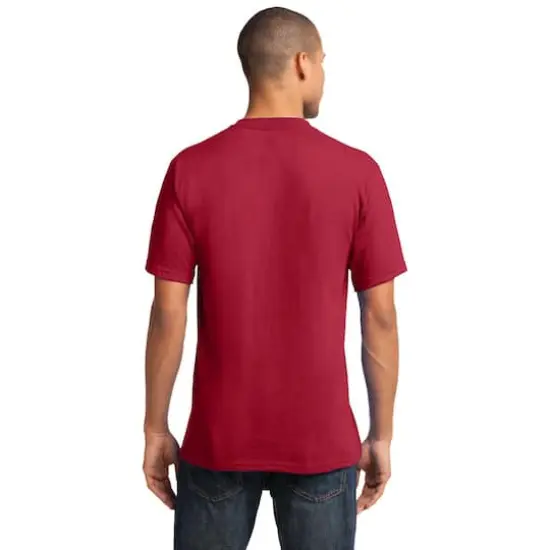 Port & Company&reg; Men's Core Cotton V-Neck T-Shirt Red {6}