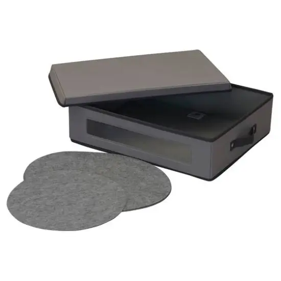 Household Essentials Plate Storage Box Gray {5}