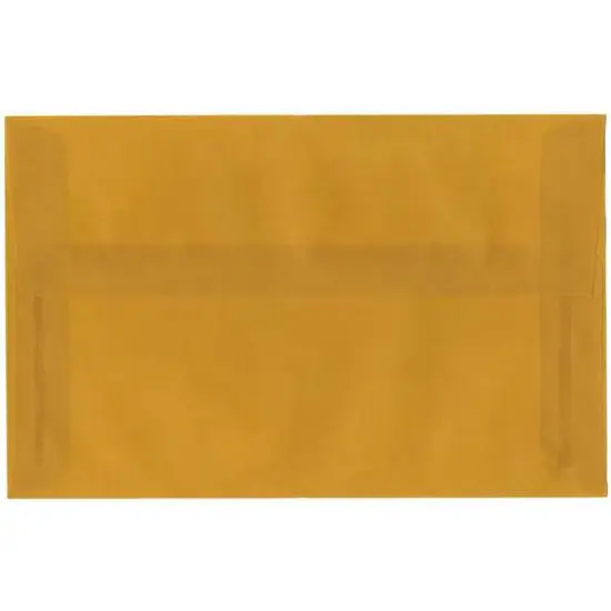 JAM Paper A10 Translucent Vellum Invitation Envelopes, 25ct. Ochre Gold {1}