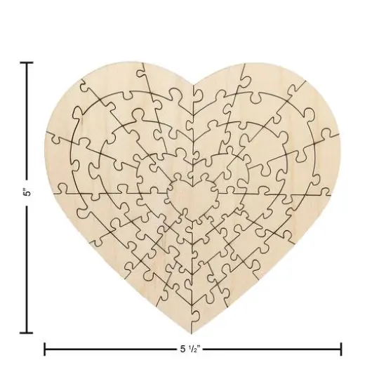 Leisure Arts&reg; Small Heart D.I.Y. Wood Puzzle {4}