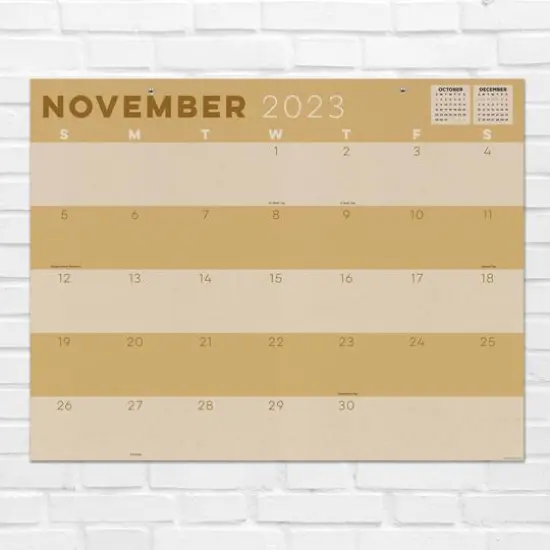 TF Publishing 2023 - 2024 Kraft Large Desk Pad Monthly Blotter Calendar {5}
