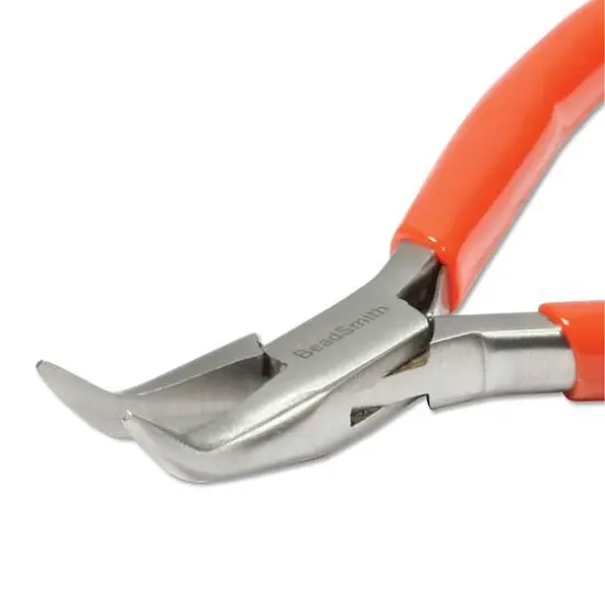 The Beadsmith&reg; 4.75" Red Bent Chain Nose Pliers {7}