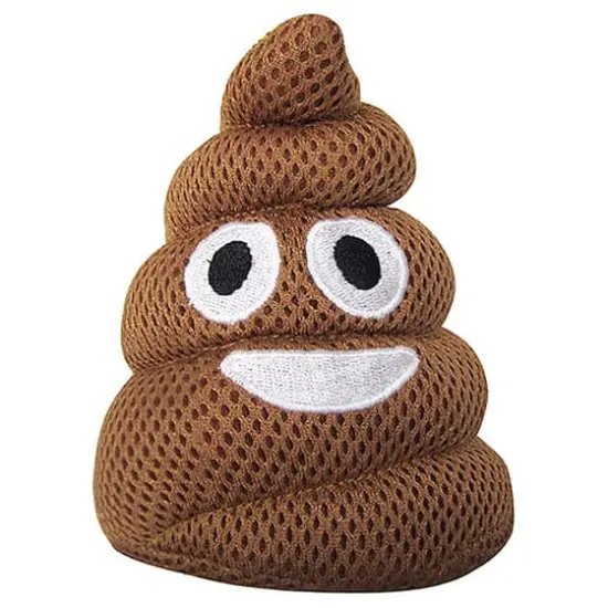 FouFIT Poop Emoji Plush Dog Toy with Squeaker {1}