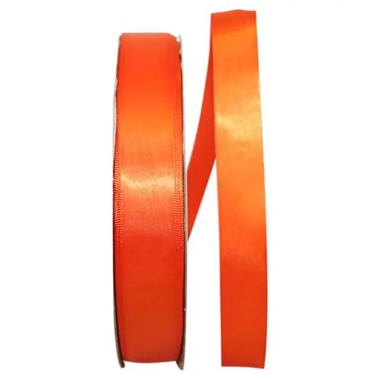 JAM Paper 7/8" x 100yd. Satin Single Face Ribbon Orange {1}