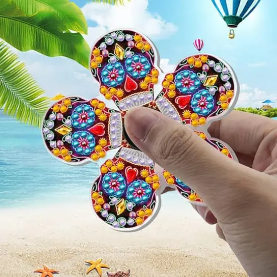 Sparkly Selections Skull Fidget Spinner Diamond Painting {1}