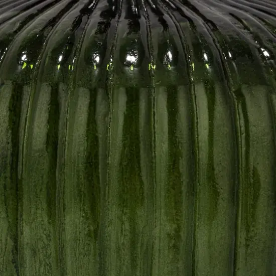 Hello Honey&reg; 2ft. Green Glass Table Lamp with White Drum Shade {7}