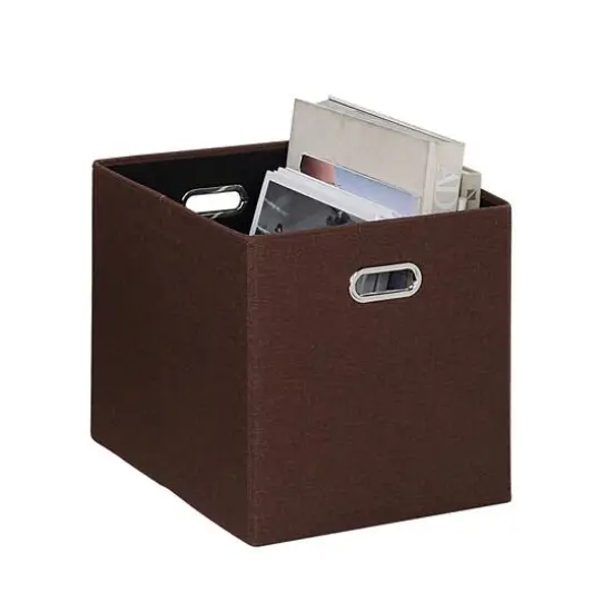 SunnyPoint 13" Storage Bin, 4ct. Light Brown {4}