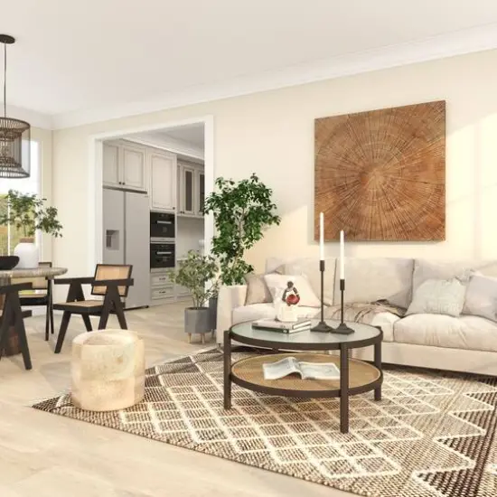 34" Brown Rattan Coffee Table with Pressed Tempered Glass Top {18}