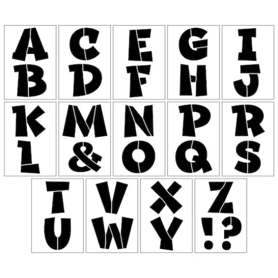 4.5" Comic Serif Alphabet Stencils by Craft Smart&reg; {1}