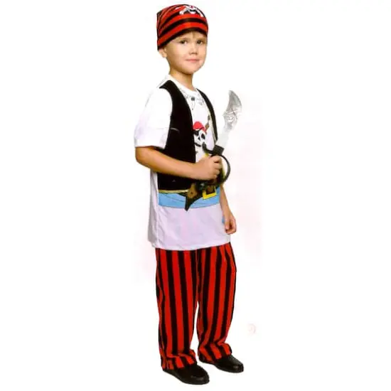 Large White & Red Pirate Boy's Costume {1}