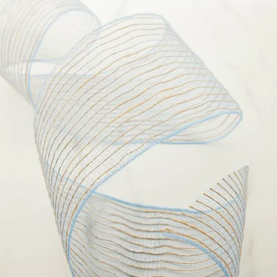 5.5" x 24ft. Mesh Jute Stripes Ribbon by Celebrate It&reg; {3}