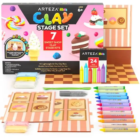 Arteza&reg; Kids Sweet Shop Medium Stage Clay Kit, 72 pcs {1}