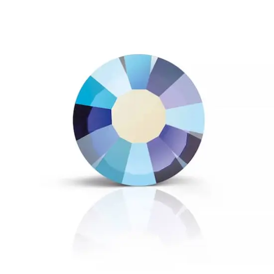 Preciosa MAXIMA SS16 Aurora Borealis Flatback Czech Crystals, 144ct. Dark Indigo AB {1}