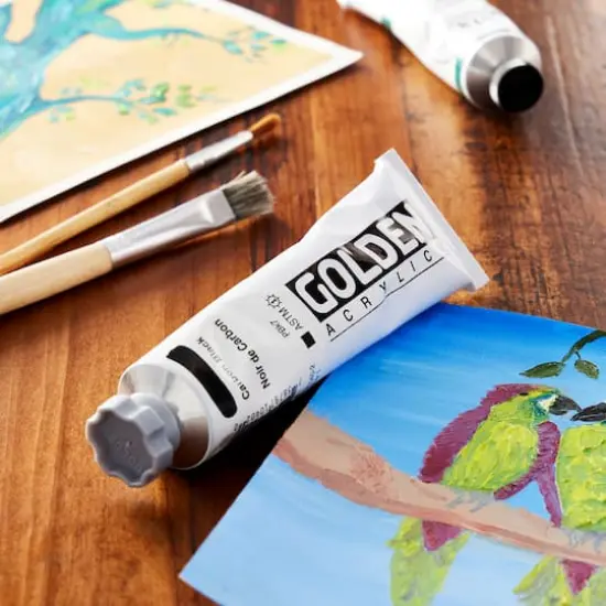 Golden&reg; 2oz. Heavy Body Acrylic Paint Carbon Black {3}