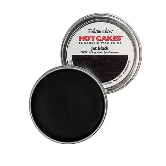 Enkaustikos® Hot Cakes® Encaustic Wax Paint, 1.5oz. Jet Black {1}