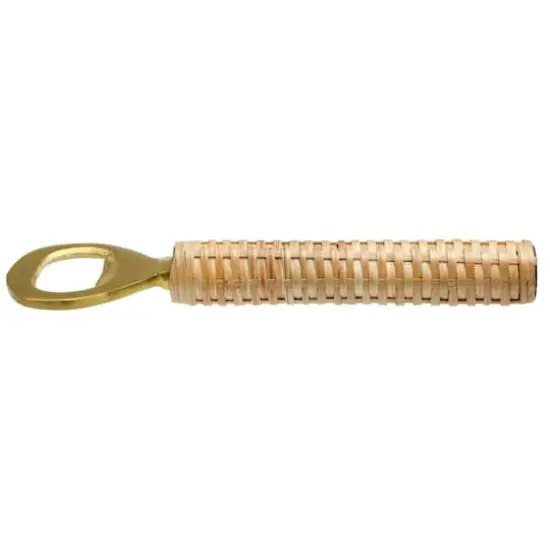 Hello Honey&reg; 6" Brass & Bamboo Bottle Opener with Handle {6}