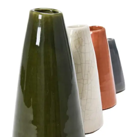 Hello Honey&reg; Decorative Conical Stoneware Vase Set Terracotta Tone {4}