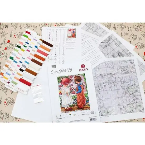 Luca-S Valentines Treasure Counted Cross Stitch Kit Counted Cross Stitch Kit {7}