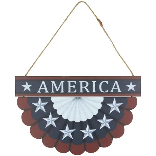 11.75" Red, White & Blue America Wall Bunting Patriotic Hanging Accent {1}