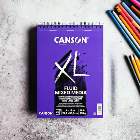 Canson&reg; XL&reg; Fluid Mixed Media Paper Pad, 9" x 12" {3}