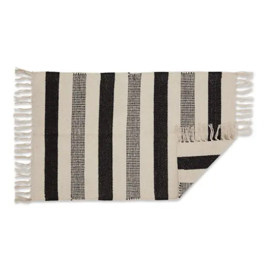 DII&reg; Black Combo Stripe Hand-Loomed Rug, 2ft. x 3ft. {5}