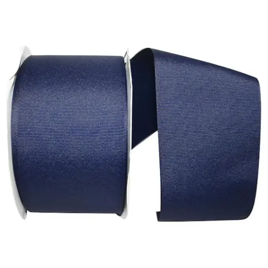 JAM Paper 3" Grosgrain Texture Wired Ribbon Navy {1}