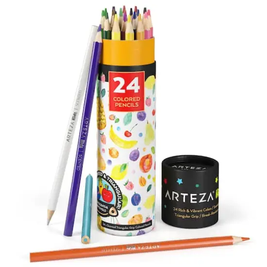 Arteza&reg; Kids Colored Triangular Pencils, Scented, Set of 24 pcs {1}