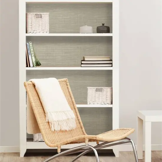 NuWallpaper Wheat Grasscloth Peel & Stick Wallpaper {6}