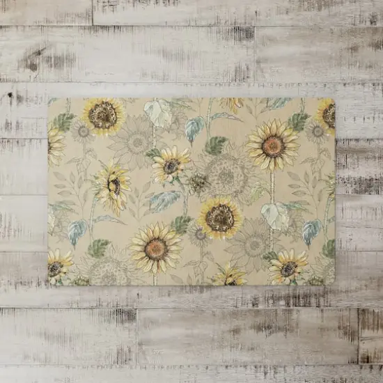 Sunflower Pattern Floor Mat Yellow {3}