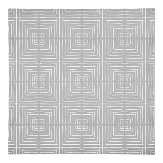 Gray Geo Diamonds Cotton Twill Napkin {1}