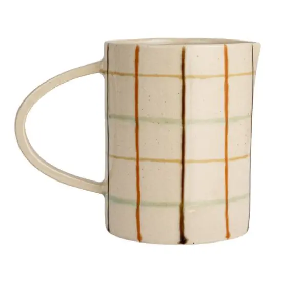 Hello Honey&reg; 32oz. Multicolor Stoneware Pitcher with Checkered Pattern {7}