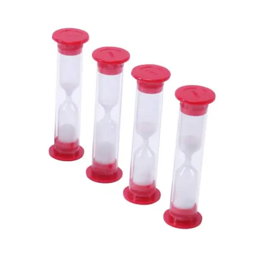 Learning Advantage&trade; Red Sand Timers - 1 Minute, 3 Packs of 10 {4}