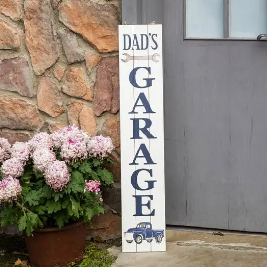 Glitzhome&reg; 3.5ft. Double Sided Wooden Porch Sign Mother's Day & Father's Day {4}